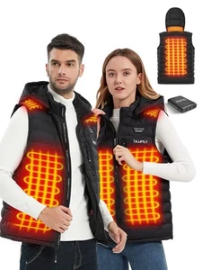 Heated Vest with 14400mAh Battery Pack, Men Women Unisex Heating Vest - Picture 1 of 8
