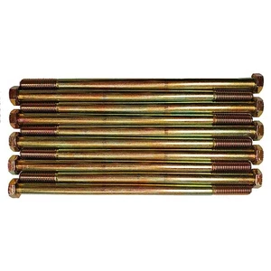 (10) 1/2"-13 X 10" Grade 8 Hex Head Cap Screw Bolt Yellow Zinc Plated Coarse - Picture 1 of 7