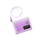  PVC Transparent Holder Foldable Glitter Multiple ID Slot Bag with Hanging Strap