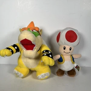 Super Mario Bros 10" King Bowser Koopa & Toad Plush Nintendo - Picture 1 of 6