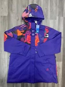 Adidas 3 stripe CNY parka, Brand New, Purple, Womans, XS (8), RRP £170 - Picture 1 of 5