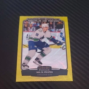 2022-23 OPC Platinum Marquee Rookie Neon Yellow Surge #286 Nils Aman - Vancouver - Picture 1 of 2