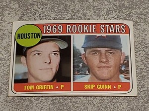 1969 TOPPS BASEBALL HIGH #614 ASTROS ROOKIES GRIFFIN GUINN A-19