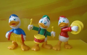 Vintage Bully Bullyland Huey Dewey Louie Ducktails Band Walt Disney 2" Figure's - Picture 1 of 4