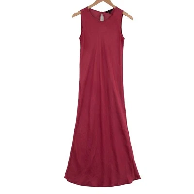 Banana Republic Long Tank Dress Women XS Burgundy Sleeveless Round Neck Pullover - Image 1 of 4