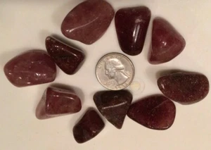 OCL - BEAUTIFUL GREAT QUALITY TUMBLED RED AVENTURINE - 1/4 LB. - Picture 1 of 3