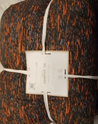 Juego de 2 piezas NUEVO PB Adolescente Edredón Estático DOBLE/XL Negro Naranja Cerámica Granero Falsa Foto 1 de 4