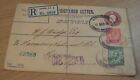  1913 'Stamped' Envelope~"REGISTERED LETTER" London England to FRESNO California