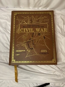 Military Atlas Of The Civil War Easton Press Leather Excellent Condition! 17x12” - Picture 1 of 18