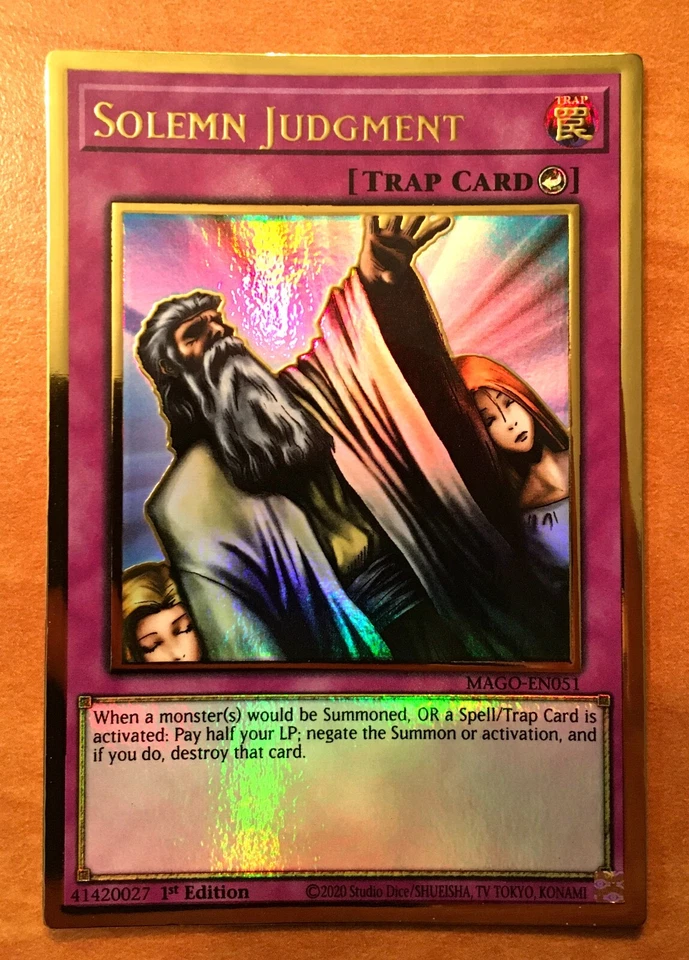 Yugioh Solemn Judgment MAGO-EN051 Gold Holo Rare 1st Edition NM-M - Image 1 of 1