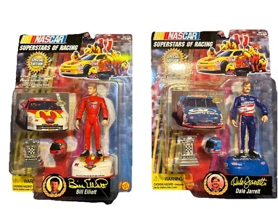 Toy Biz NASCAR Superstars of Racing Action Figures Dale Jarrett Bill Elliott - Image 1 of 4