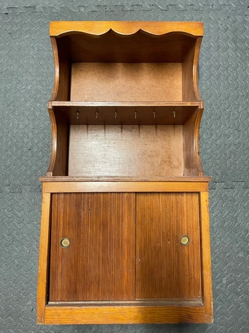 Vintage Antique Wooden Small Cupboard sliding doors for display Cover