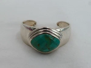 Awesome Barse Sterling Silver & Turquoise Heavy Cuff Bracelet AF-10 - Picture 1 of 6