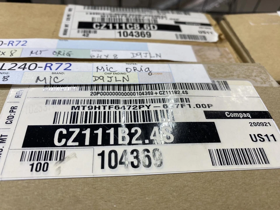 Box of 100 Micron MT9HTF6472PY-667F1 512MB Original -Contact us for quantity - Image 1 of 1