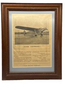 Ford Express Vintage Aviation Advertisement Framed Print 19x15 - Picture 1 of 3