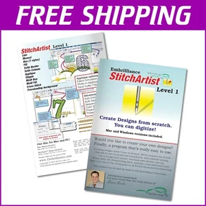 StitchArtist Level 1 - Simplified Digitizing Embroidery Software on Disk - Picture 1 of 11