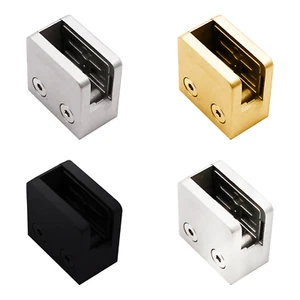 Premium Aluminium Quadrat Flach Rückseite Glasklemme für 1/4"-3/8" Glas Dicke - 4 Stück - Bild 1 von 14