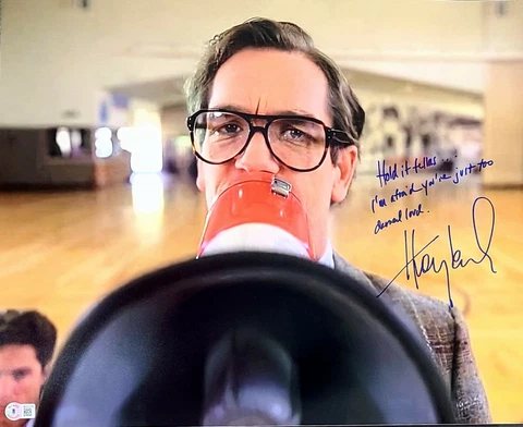 HUEY LEWIS Signed Auto Movie Inscription "BACK TO THE FUTURE" 16x20 Photo BAS Cover