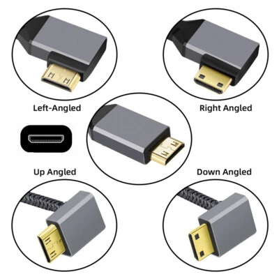 Cablecy Micro HDMI Male to HDMI Male 4K 60hz Stretch Coiled Cable Right Angled - Image 1 of 4