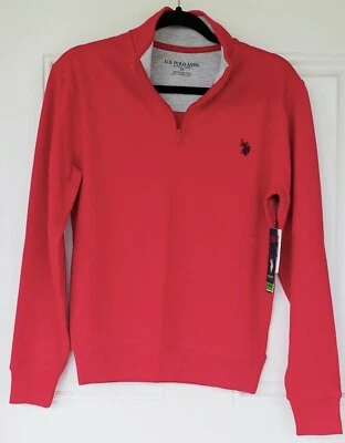 XS U.S. Polo Assn. Red Long Sleeve Pullover Men's Boy's Jersey Top Foto 1 de 4
