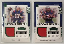 2021 Panini Contenders Mac Jones & Rhamondre   Rookie Ticket Swatch Variation
