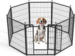HealSmart Dog Playpen Outdoor 8/16 Panels Pet Dog Fence Exercise Pen w/Door 32“ - Picture 1 of 23