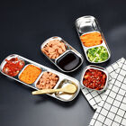  3 Pcs Seasoning Dish Food Sauce Dipping Dishe Copper Hot Pot Pickles Gilded