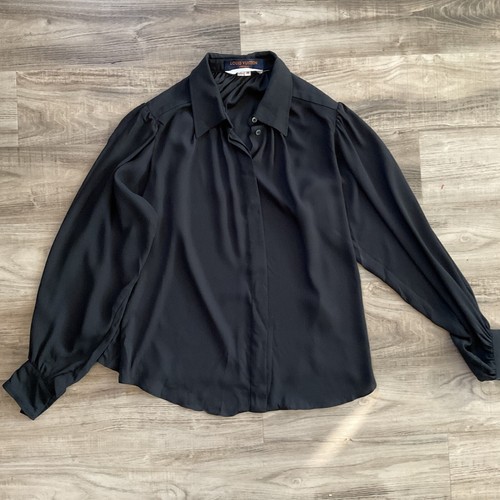 LOUIS VUITTON（LV） Camicia elegante Louis Vuitton taglia 36• Uniformi nera manica lunga con bottoni