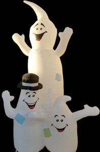 Aqua Leisure￼ 8' Foot Three Ghosts Halloween Inflatable Yard Decoration 2004 - Picture 1 of 2