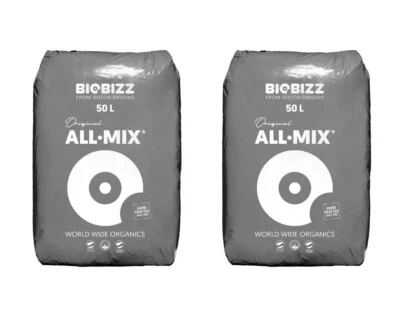 2 X BioBizz ALL MIX Terra Terriccio substrato concimato perlite humus torba 50 L