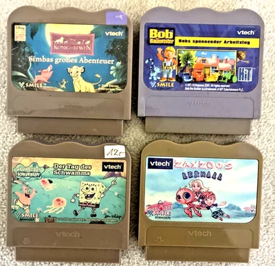 SIMBAS + BOB + SCHWAMMOPF + ZAYZOOS * V-tech  V.SMILE -  4 X Spielmodule * TOP👍 - Bild 1 von 4