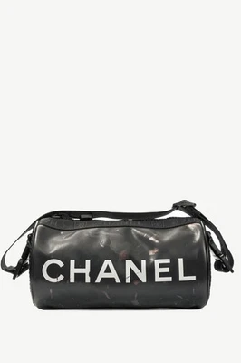 Chanel Sports Line Black Rubber Logo-Print Mini Duffle - Image 1 of 4