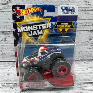 Hot Wheels Monster Jam El Toro Loco Truck 2017 Stars and Stripes 1:64 Stunt Ramp - Picture 1 of 5