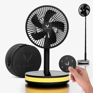 VENTY Portable Fan - Wireless Battery Operated Fan - 4 Speeds - LED Lighting - - Picture 1 of 12