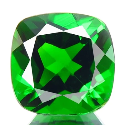 Natürliches Chromdiopsid 1,56ct 5A grün aus Russland 7x7mm toller... - Bild 1 von 4