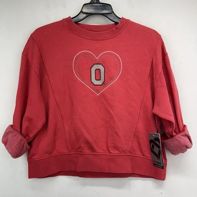 Colosseum size Medium (7-8) Girls Ohio State Buckeyes Pullover Sweatshirt NWT - Image 1 of 4