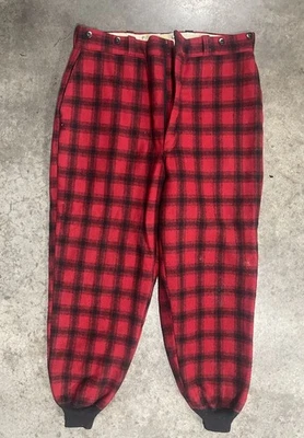 Pantalones Woolrich De Colección Para Hombre 40 Cuadros Forrados de Lana Exterior Caza EE. UU. 90s Foto 1 de 4