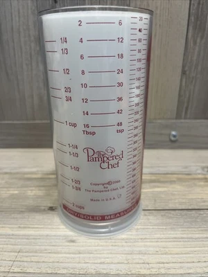 Pampered Chef Measure-All Cup - Liquids and Solids Dry or Wet up to 2 Cups - Image 1 of 4