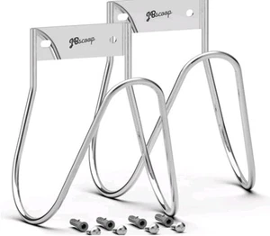 New. J.B. Hook Co. Set Of 2 Scoop Hooks Holds 100 Ft Hose W/Hardware Great Cords - Picture 1 of 1