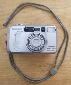 Samsung Maxima Zoom 105Ti 35mm Film Camera Point Shoot Flash Quartz Date Silver - Picture 1 of 7