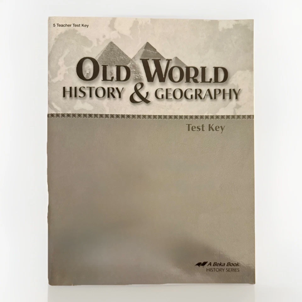 **LIKE NEW** Abeka Grade 5 OLD WORLD HISTORY & GEOGRAPHY Test Key - Image 1 of 1