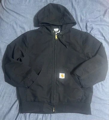 Chaqueta Carhartt Active negra con capucha talla M para hombre simple y... - Imagen 1 de 4