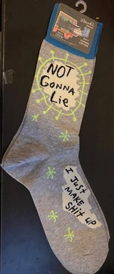 Calcetines cortos azules Q para hombre no me voy a mentir solo hago sh*t talla 7-12 grises - nuevos con etiquetas Foto 1 de 2