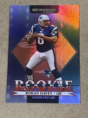 2002 DONRUSS RATED ROOKIE SEASON STAT LINE #205 ROHAN DAVEY RC #D 27/67 - Image 1 of 2