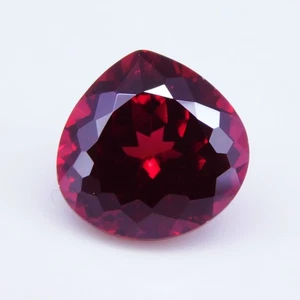 10.90 Ct Natural Mogok Red Ruby Pear Cut Certified Loose Gemstone - Picture 1 of 5