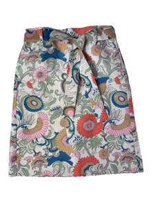 J. Falda lápiz retro con cinturón estampado floral Crew hasta la rodilla talla 4 - Imagen 1 de 13