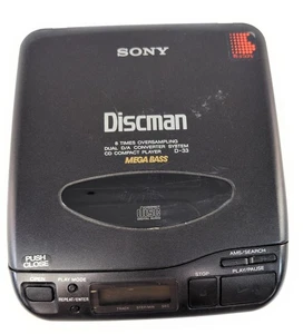 Sony Discman Mega Bass Portable CD Compact Disc Player getestet D-33 Vintage 90er - Bild 1 von 5