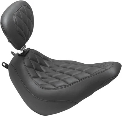 Asiento individual Mustang Wide Tripper con respaldo para conductor - puntada diamante - 83007 Foto 1 de 3
