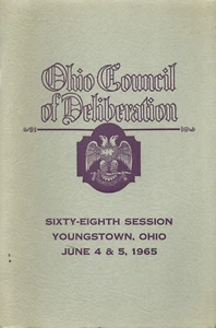 OHIO COUNCIL OF DELIBERATION 1965 68TH SESSION MASONIC MASONRY - Picture 1 of 1
