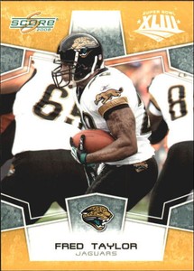 2008 Score Super Bowl XLIII Gold Jaguars Football Card #139 Fred Taylor